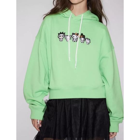 Forever 21 X Hello Kitty & Friends Sanrio Skeleton Hoodie Sweatshirt Size S - Picture 1 of 7